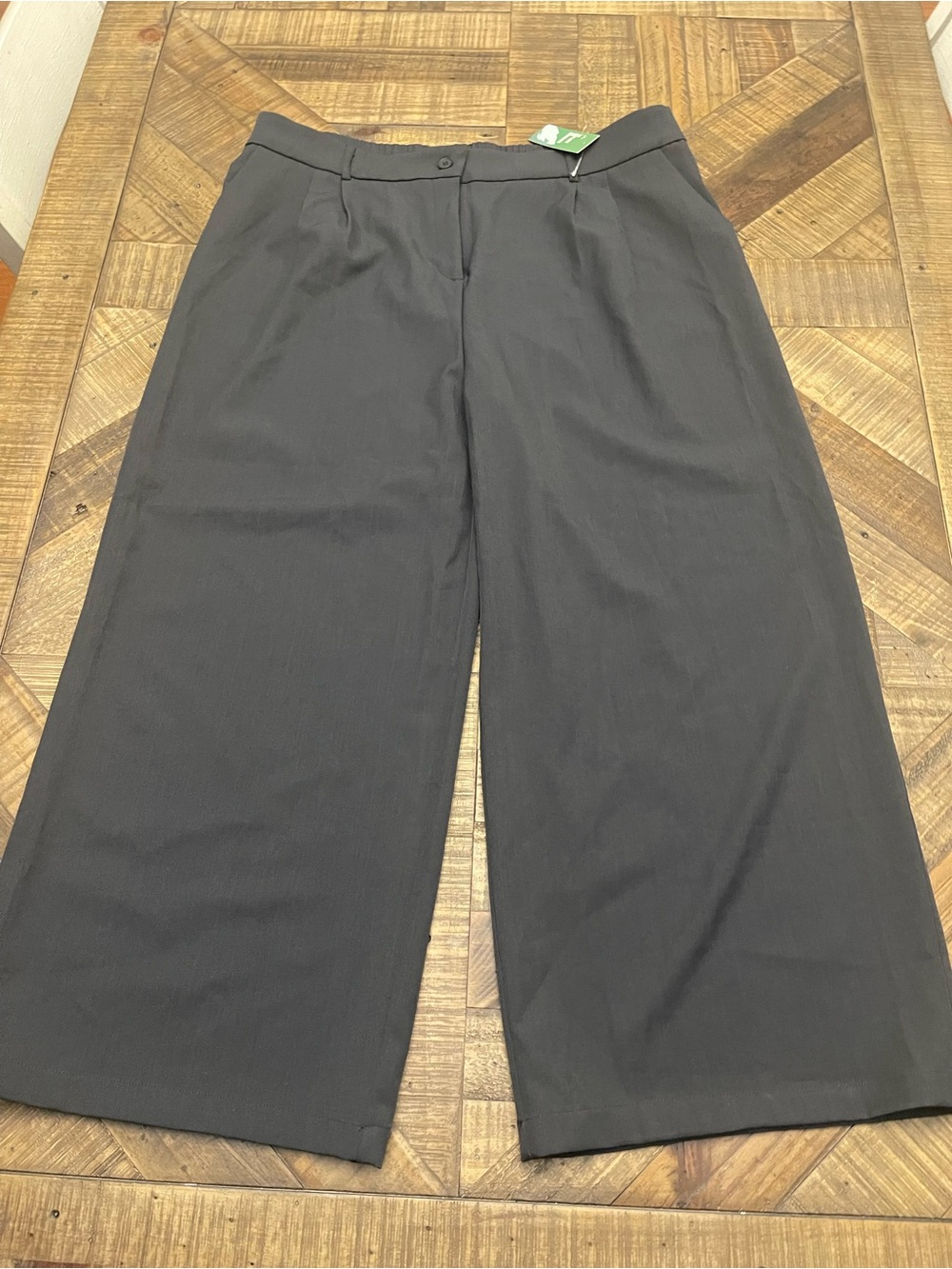 WILLIT High-Waisted Wide-Leg Pants Charcoal Black Size 3XL